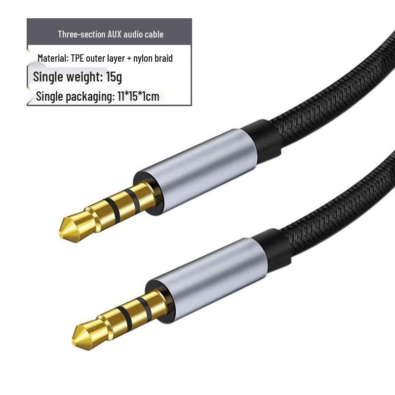3.5mm Male-to-Male Audio Cable for Car, Mobile Phone, Headset, Computer, Sound Card Adapter