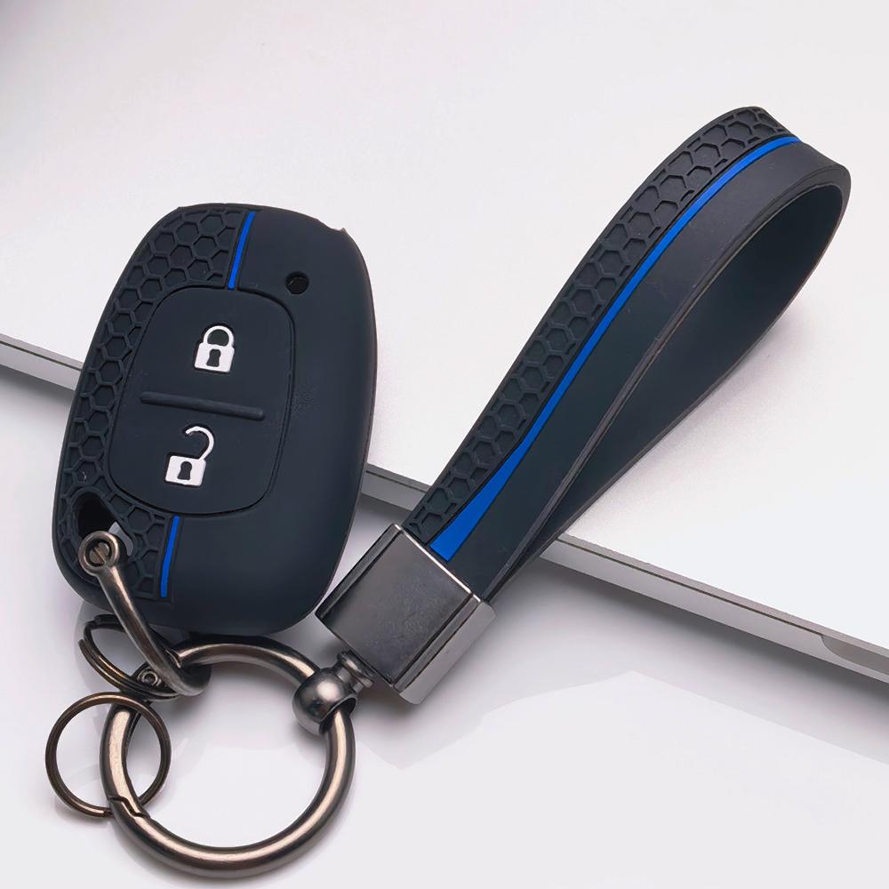 Key Fob Cover for Renault Kadjar Captur Megane Sandero Stepway Duster Logan Dokker with Keychain Anti-Scratch Surface Shockproof Structure