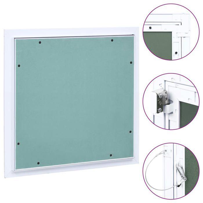 Panneau d'accès - vidaXL - 400x400 mm - Aluminium - Plaque de plâtre - Vert et argenté