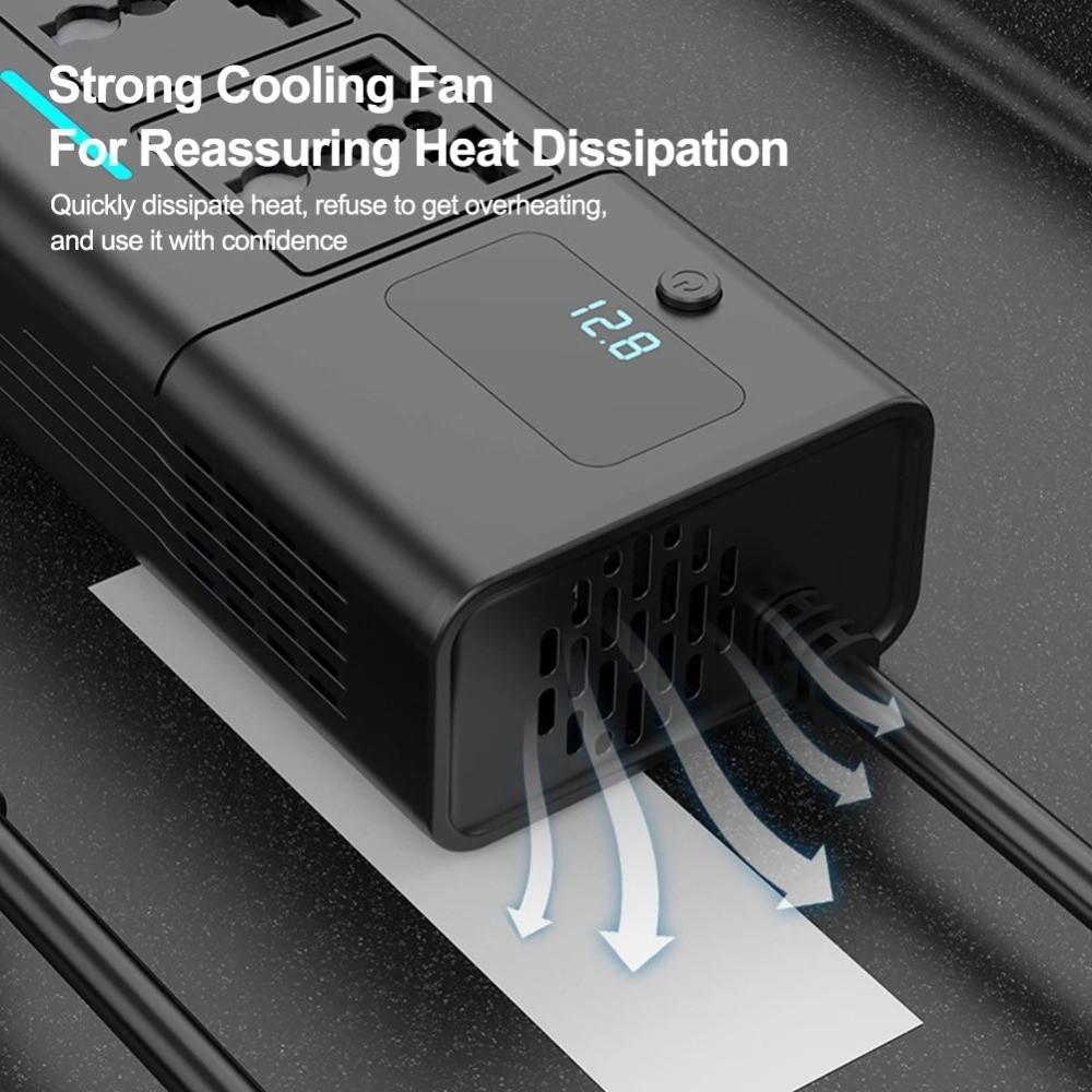 200W Car Inverter Fast Charging Automotive Charger Inverter Universal Power Adapter  for Vehicles