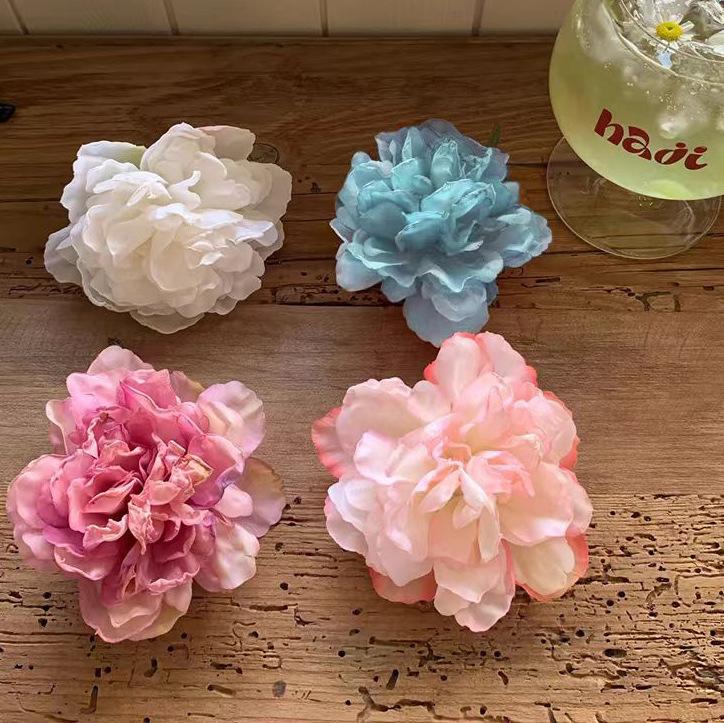 Girl Photo Flower Headdress Flower Hairpin Seaside Vacation Head Flower Art Test Accessories Live Broadcast Peony Hair Accessories