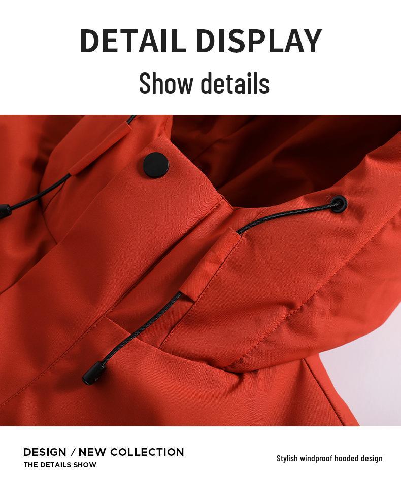Unisex Graphene Windproof Jacket: Thick, Warm, Solid Color for Outdoor Sports & Mountaineering