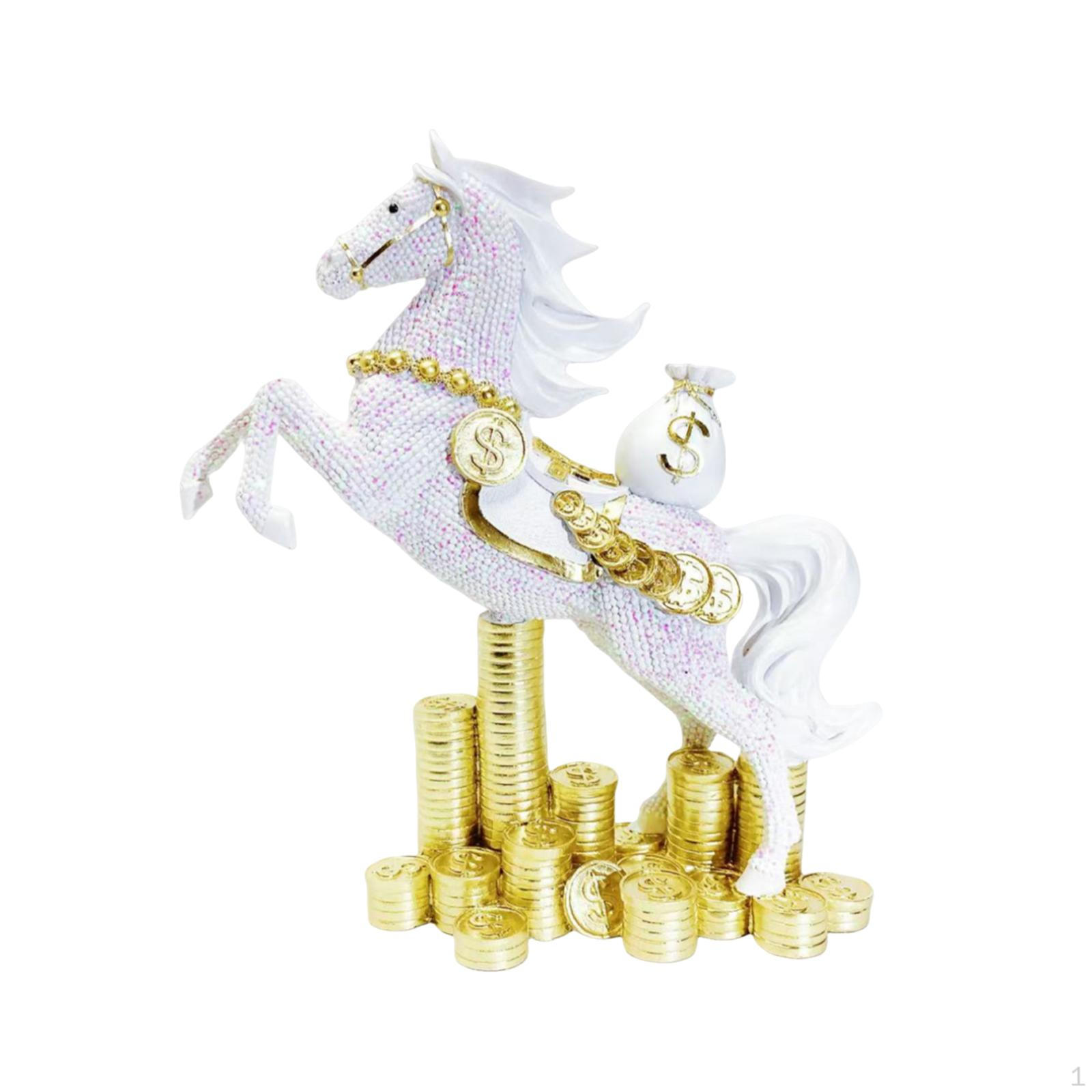 

Decorative Resin Horse Statue, Realistic Sculpture, Original Animal, Ideal Gift for Collectors білий
