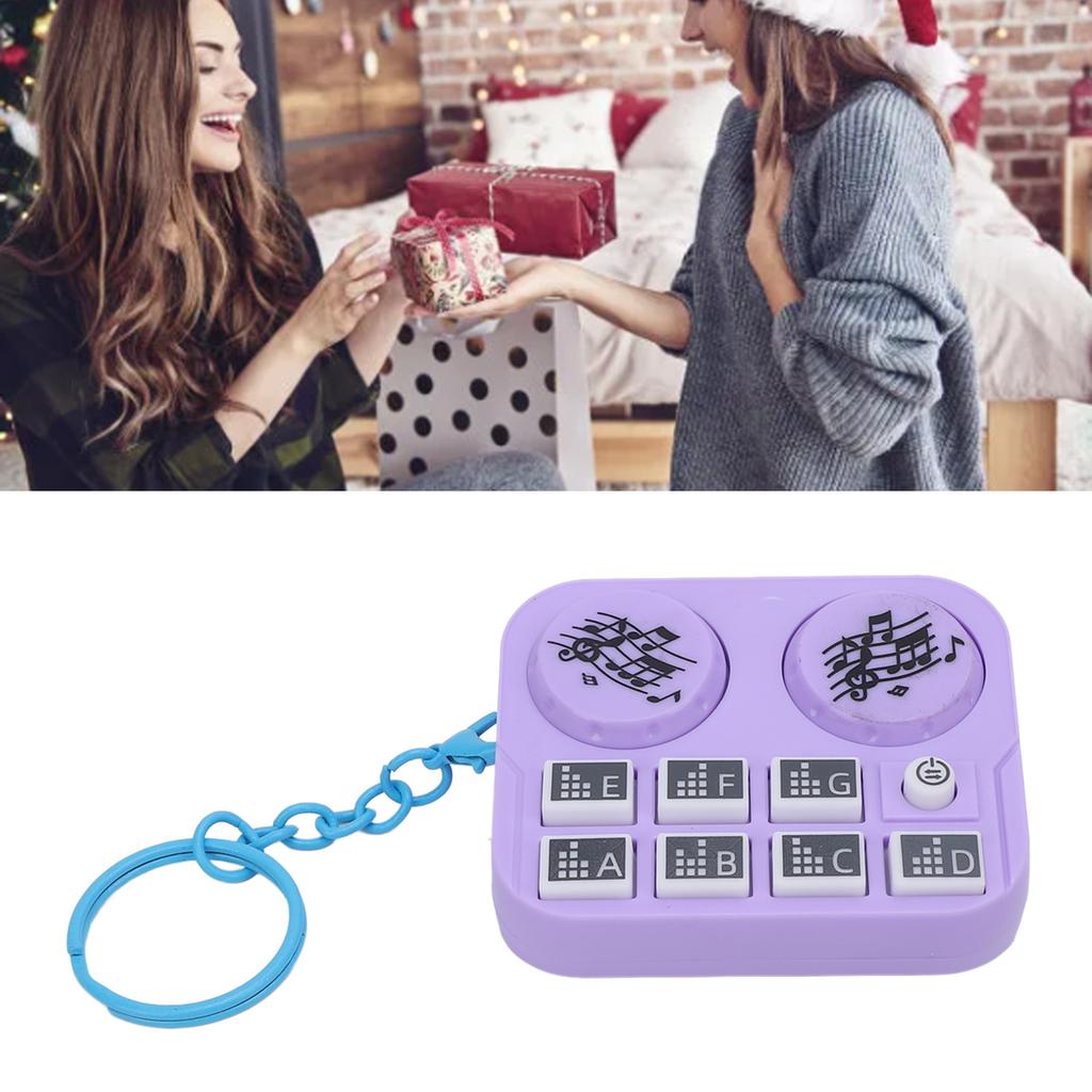 Keychain Colorful Lights DJ Disc Player Design Automatic Play and Self Press Mode Portable DJ Keyring