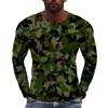 3D Printed Camouflage T Shirt For Men Hidden Tree Pattern Tees Spring Autumn Casual Loose T-Shirts Long Sleeves Round Neck Tops