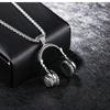 Punk Rock Style Headphone Pendant Necklace Men's Hip Hop Chain Necklace