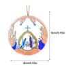 Cross DIY Crafts Nativity Scene Pendants The Birth of Jesus Decorations Christmas Tree Ornaments