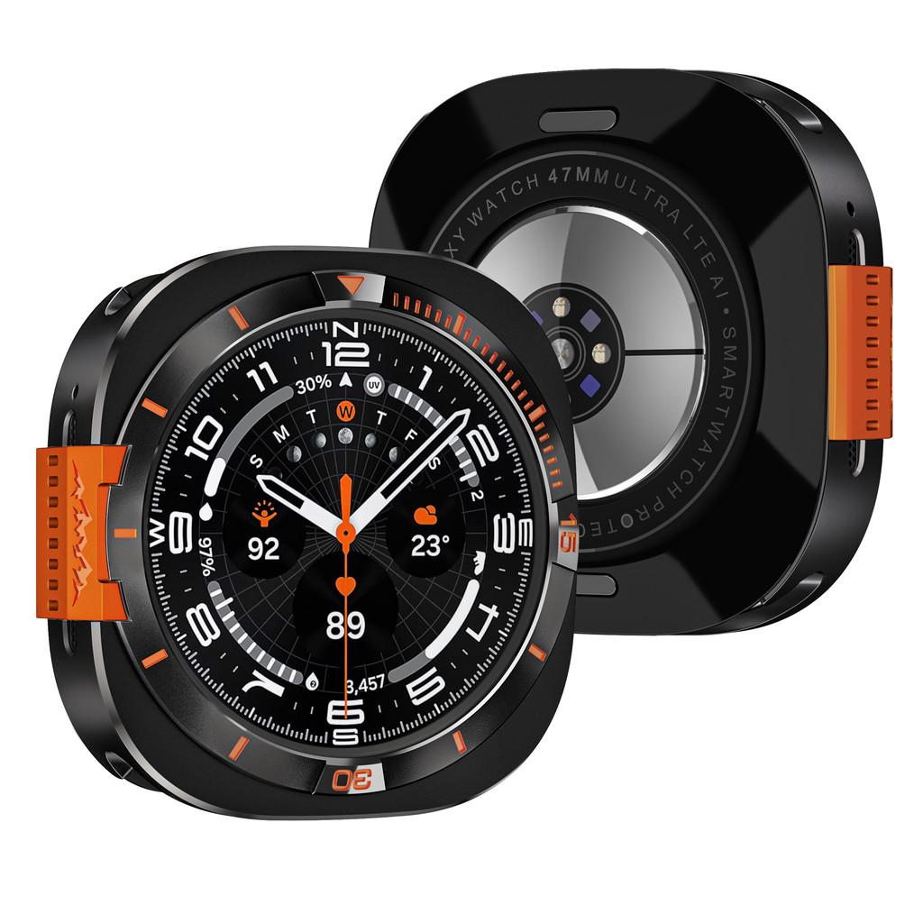 Metalllegierungsgehäuse für Samsung Galaxy Watch Ultra 2026 47mm Luxuriöser Bumper-Schutzrahmen für Galaxy Watch Ultra 47mm Abdeckung Zugriff
