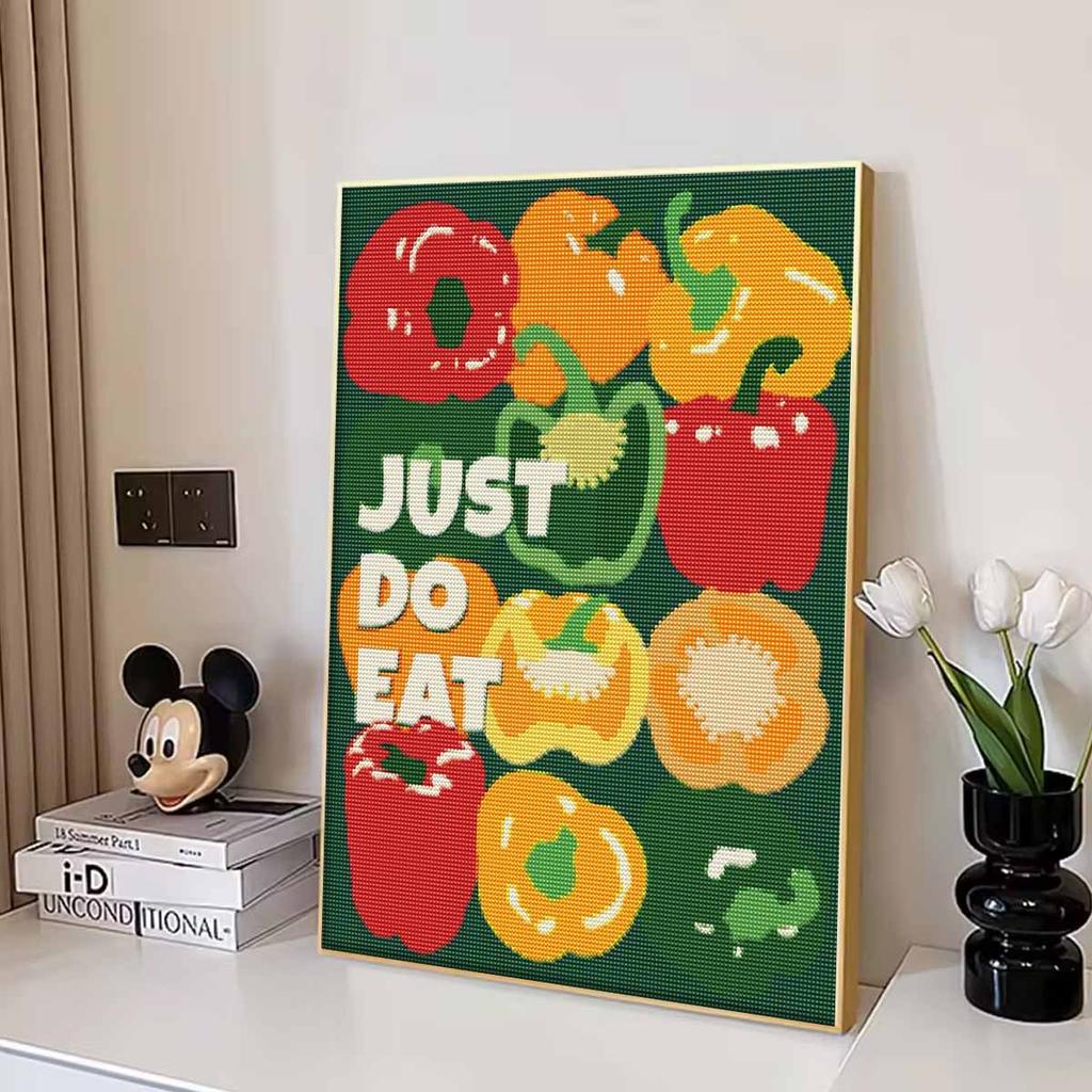 Diamond Painting Kits for Adults Pepper Full Round Drill 5D Art Craft Wall Decor for Bedroom Living Room Home Decoration