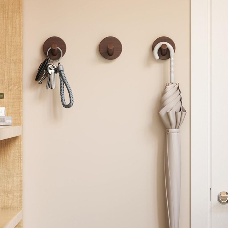 Wood Wall Hook With Strong Adhesive For Sturdy Hanging In Bathroom And Kitchen Supplies