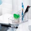4 Compartments Romote Box Clear Make Up Orangizer Non Slip Storage Case
