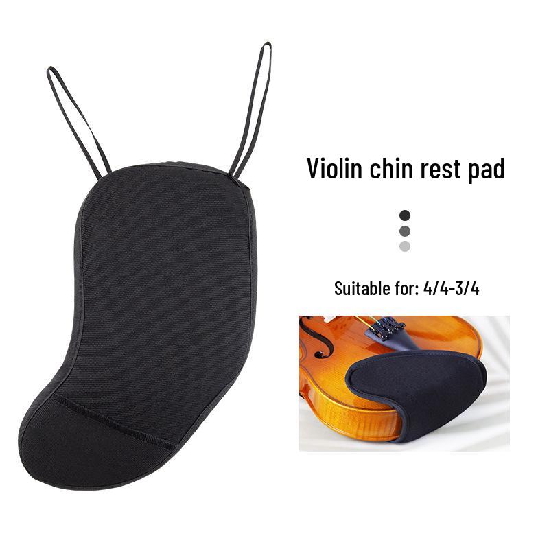 Violin Chin Rest Pad & Protector for Children and Adults - Comfortable Chin and Shoulder Support with Cloth Cover.