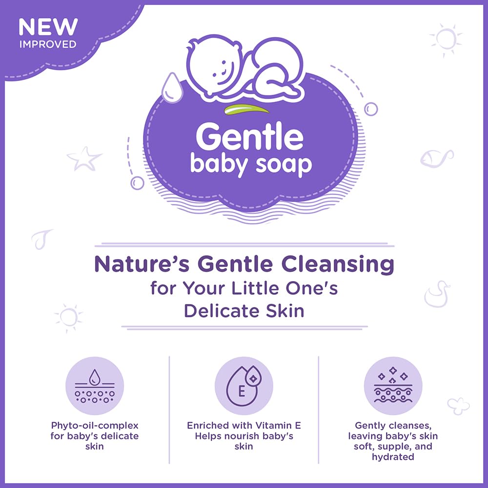 Himalaya Gentle Baby Soap Value Pack 4 x 75g | Daily Hydrating Olive Almond Care