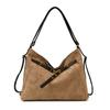 Retro suede tote bag women's simple texture versatile backpack large capacity high sense commuter shoulder messenger bag