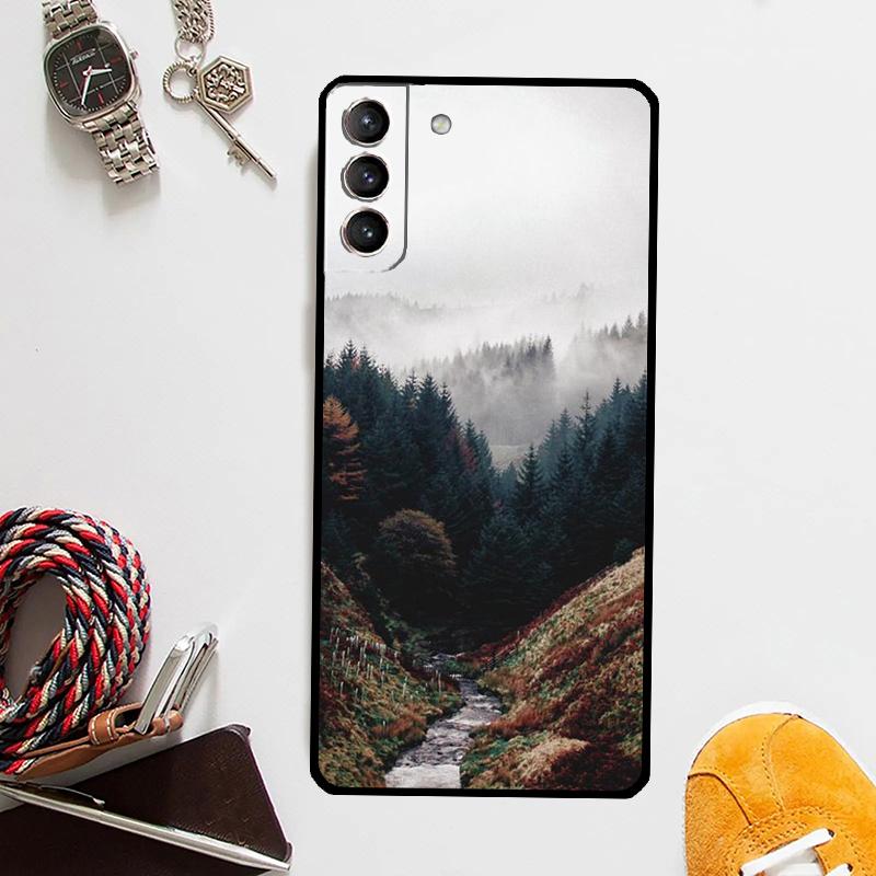 Beautiful Nature Forest Tree Cover For Samsung Galaxy S23 Ultra S8 S9 S10 S22 Plus S20 S21 FE Note 10 20 S24 Ultra Case