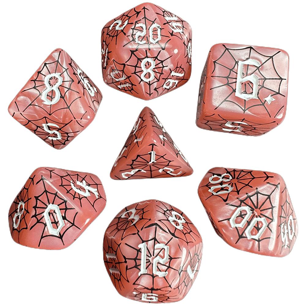 

Кости в виде паутины на Хэллоуин, 7 шт., модные игральные кости для игры Dungeon and Dragon DND TRPG