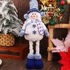 Stretchable Plush Doll Ornament Adjustable Height Telescoping Plush Figure Christmas Decoration for Living Room Bedroom