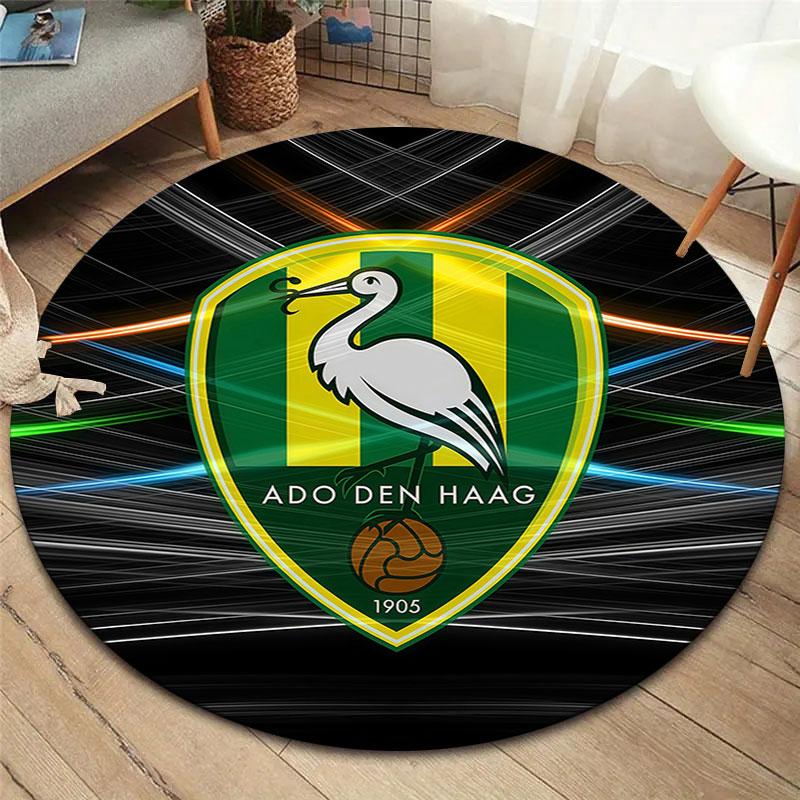 ADO Den Haag Round Area Rug,Carpet Rug for Living Room Bedroom Sofa Playroom Decor,Non-slip Floor Mat