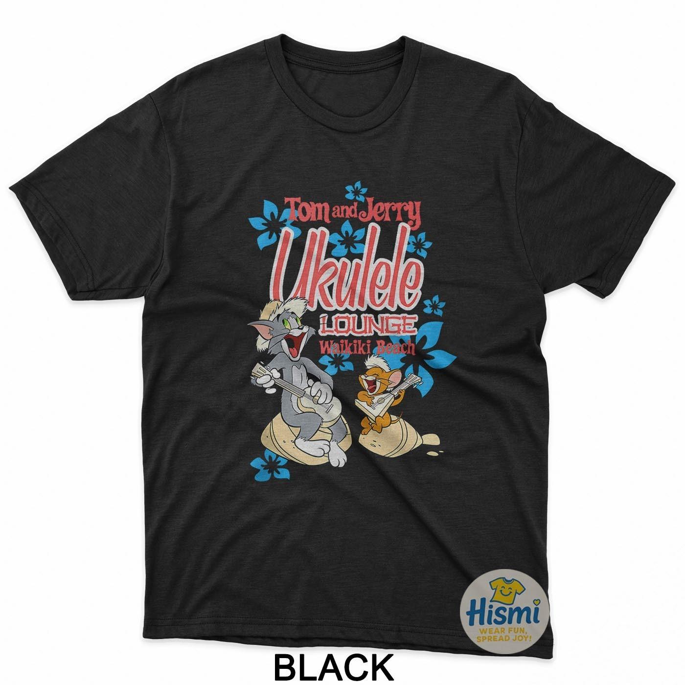 Tom And Jerry Ukelele Lounge Waikiki Beach T-Shirt S