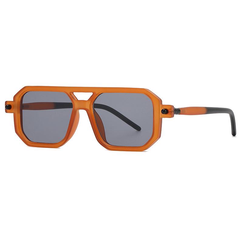 Trendy European & American Thick Frame Double Beam Square Sunglasses for Men & Women