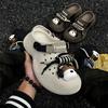 Summer Couple 3D Thick Soled Cave Shoes Outdoor Beach Slippers Wearing Earphones Dog Pattern Sandals
