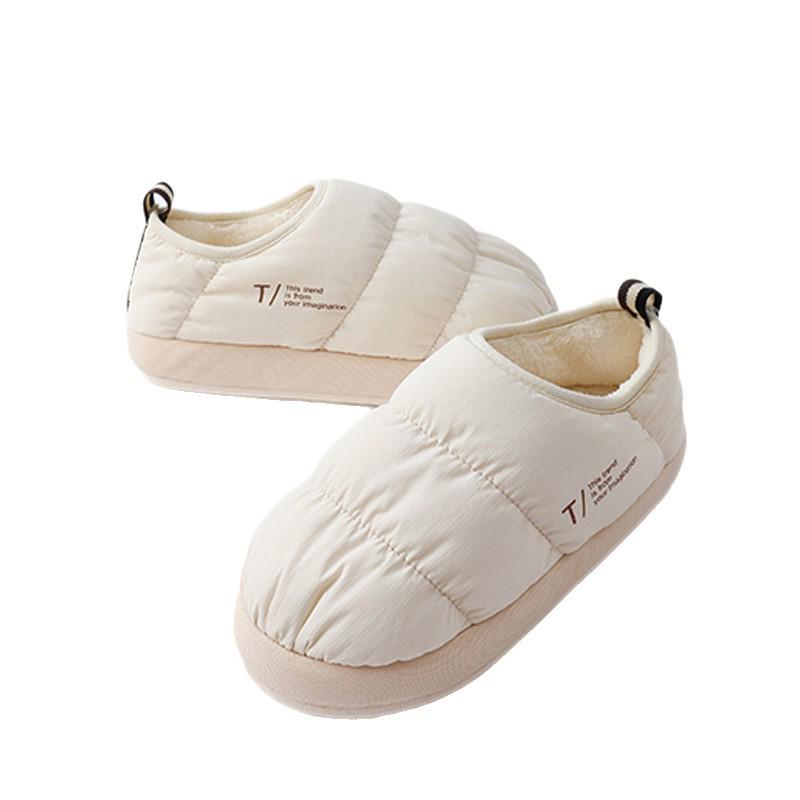 2025 Autumn/Winter Waterproof Non-Slip Cotton Slippers for Women and Men - Dirt-Resistant, Heel-Covered Indoor Shoes