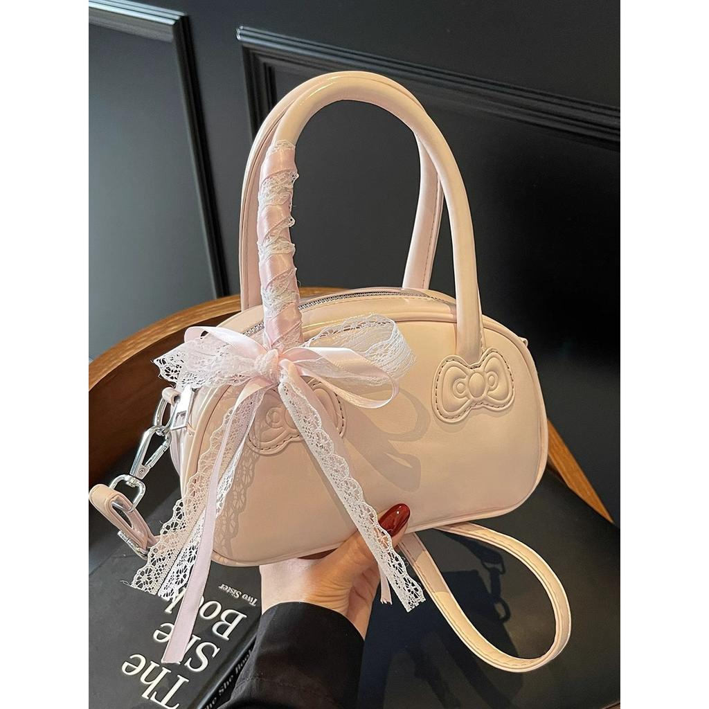 Customer order hand carry bowling bag women's Korean version of fashion versatile shoulder bag 2025 new simple casual messenger women's bag