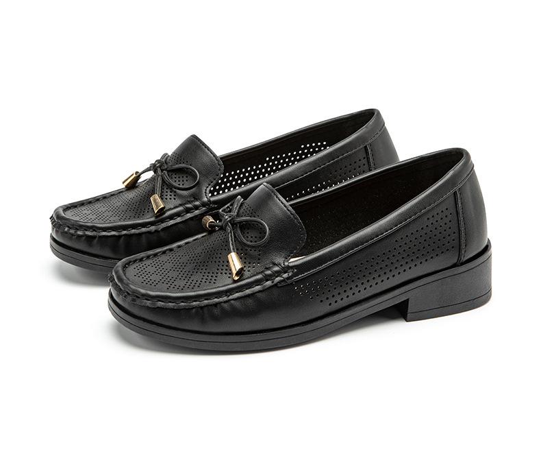Designer bow-knot shoes luxury korean fashion mary jane shoes non-slip ladies breathable hollow out loafers shoes
