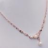 Purple Gold Fashion Luxury High-End Exquisite Foreign Gas Plated Rose Gold Shining Pearl Necklace