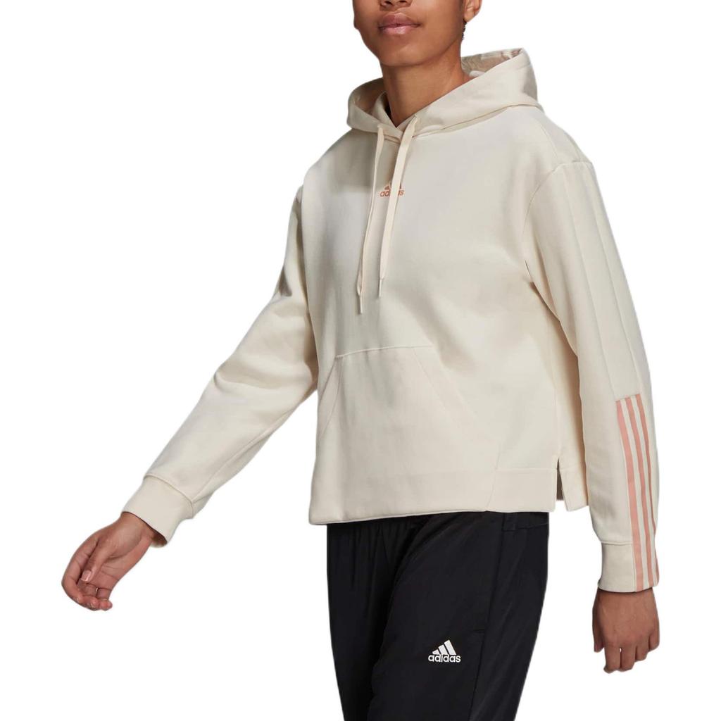 Adidas Essentials 3-Stripes Sweatshirt Hoodie Women Tops White H10238