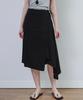 Marop 3116 Crinkle Double Wrap Skirt (Black)