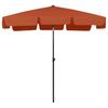 Beach Umbrella Terracotta Red 200 X 125 Cm