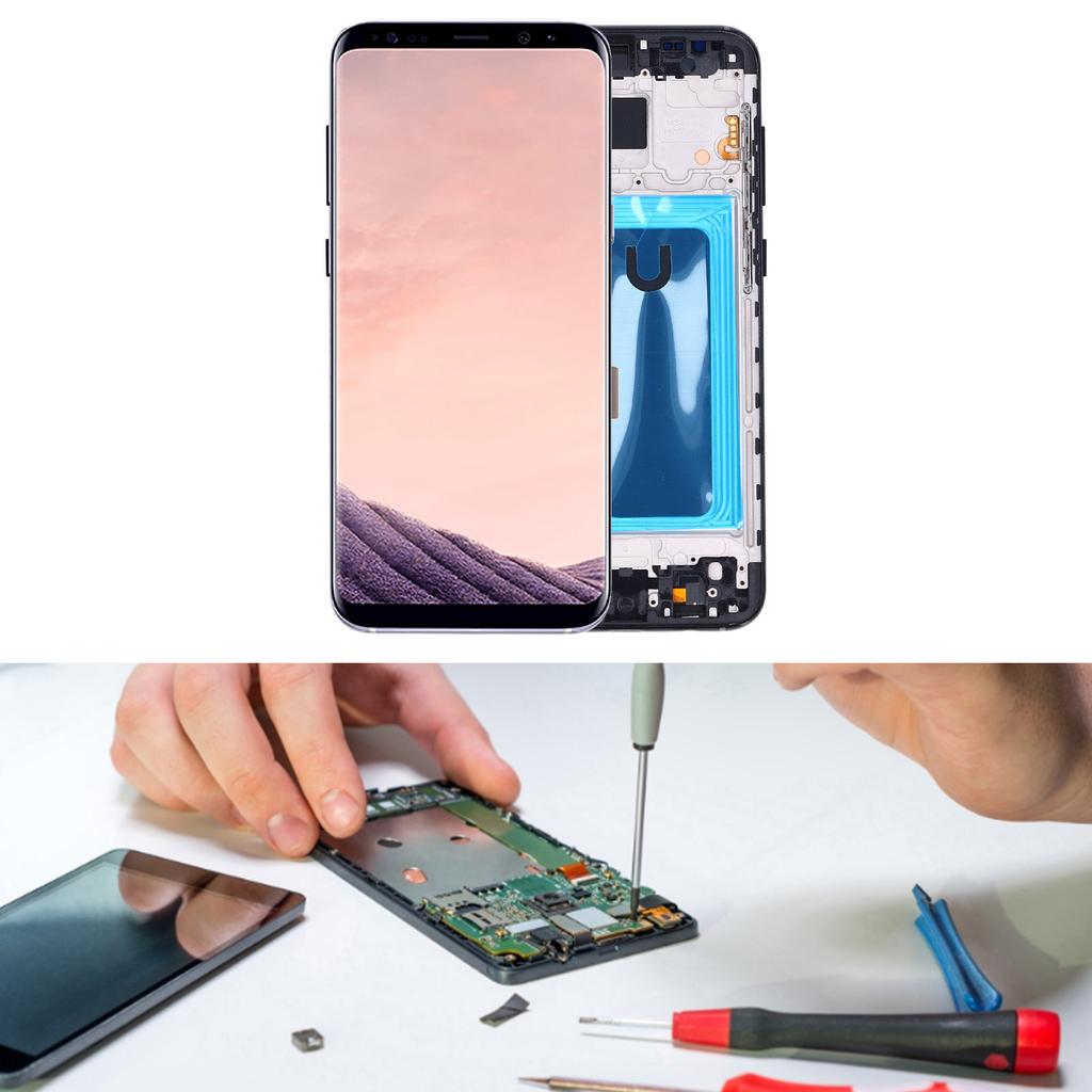 6.2in Phone Screen Replacement for   S8 Plus G955U G955F G955A Phone Touch Display Digitizer Repair Parts with Frame Tools