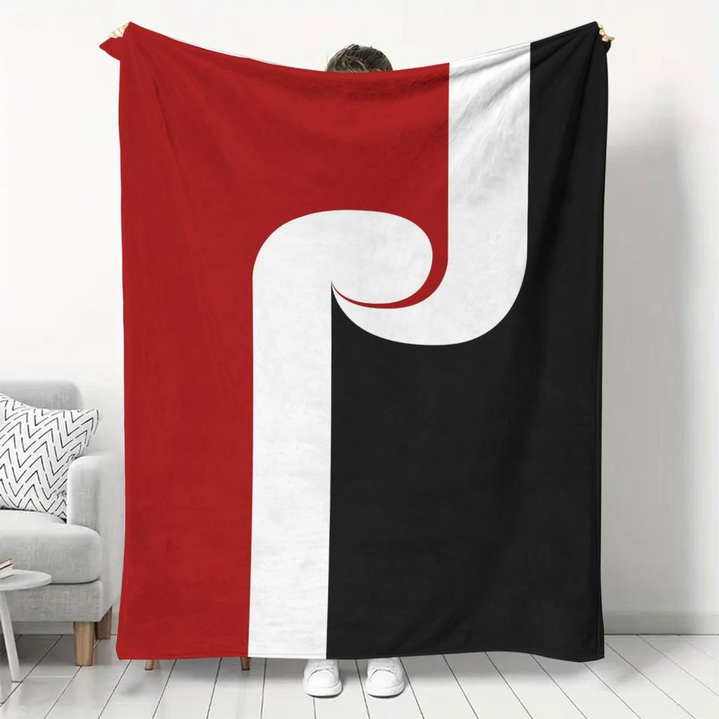 Colorful Maori Flag Theme Flannel Printed Blanket Suitable for All Seasons Suitable for Living Room Office Sofa and Travel