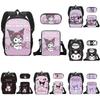 Kuromi Student Backpack Set With Pen Case And Shoulder Bag