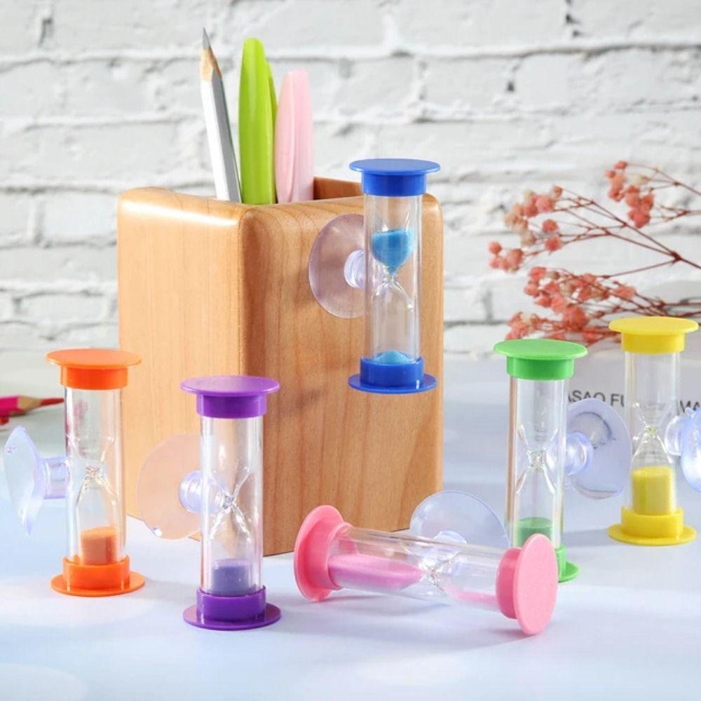 Suction Cup Mount Sand Timer 2/3 Minutes Mini Hourglass Hourglass Sand Clock  Desktop Display