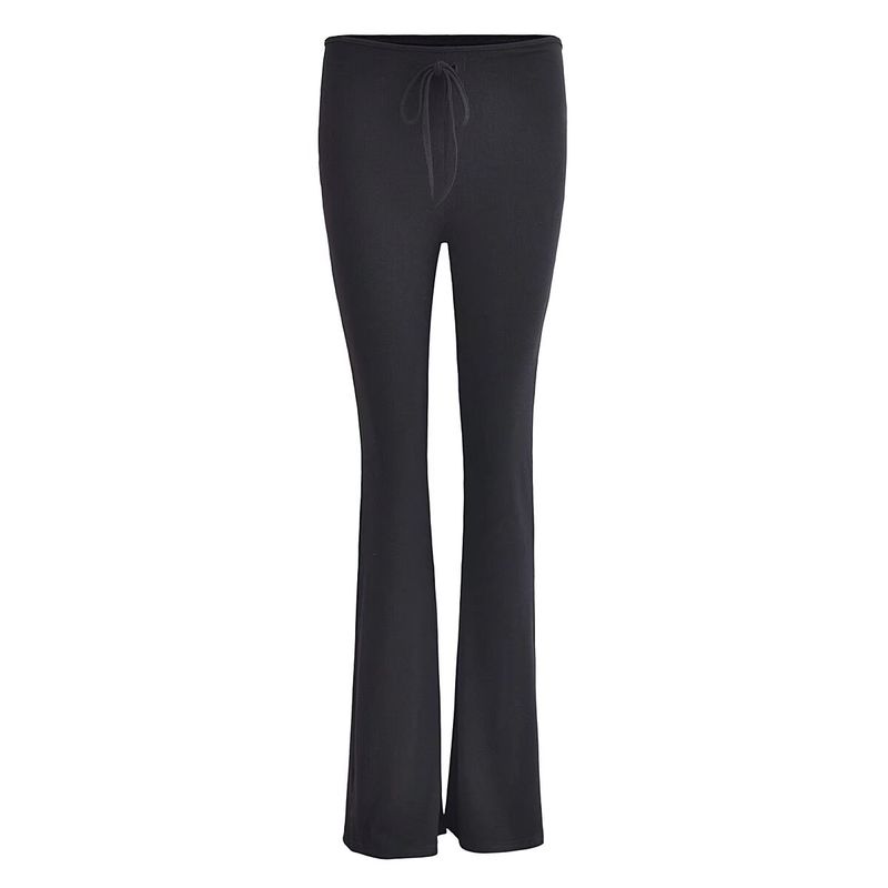 

Kardashian Skim Same Style Peach Hip Casual Drawstring Black Knitted Pants L