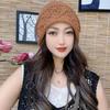 Handmade crochet fashionable warm bald hat autumn and winter thickened hat women's new ethnic style knitted wool stacking hat