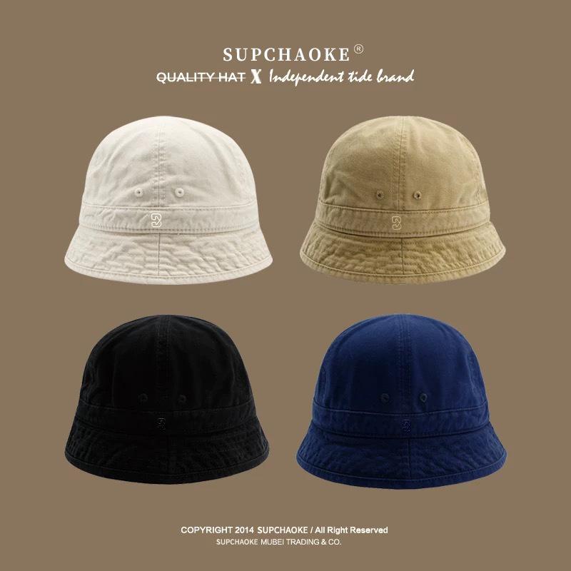 Short-brimmed fisherman hat for women, sun-protective bucket hat, men's small-brimmed fisherman hat