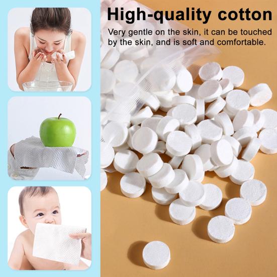 100 Pcs Compressed Towel Tablets Portable Travel Towels Mini Compressed Towels Soft Hand Wipe
