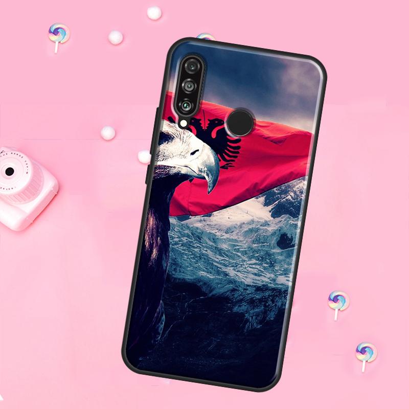 Albania Flag Eagle For Huawei Nova 12i 7i 8i 11i 12s Y73 Y70 Y90 Y60 Y72 Y61 Y91 9 10 SE P30 Pro P40 Lite Case