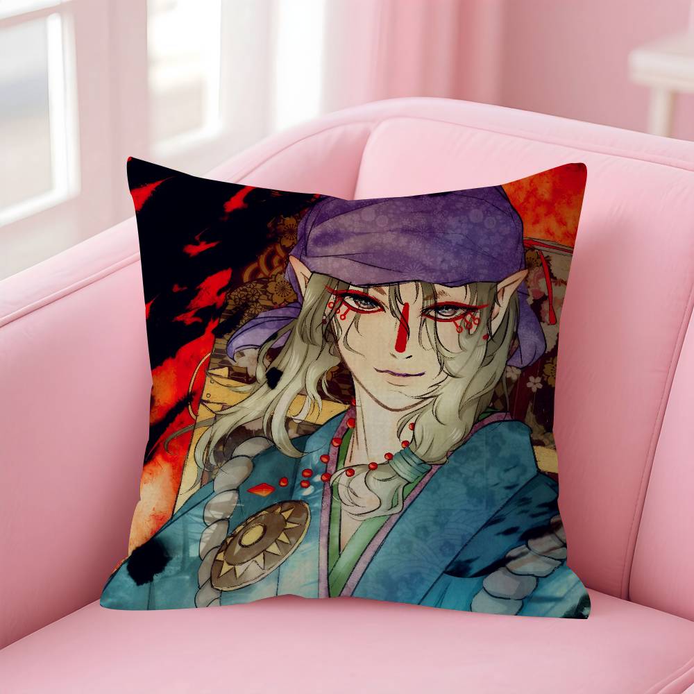 Anime Mononoke Kusuriuri Cushion Cover Inches Farmhouse Decor Home Throw Pillow Covers For Couch Decorations