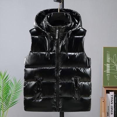Men's Trendy Down Cotton Vest - Large Size Thick Warm Gilet for Autumn/Winter Workwear