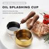 Sauce Pan 304 Stainless Steel Sauce Pan Butter Warmer Milk Pan with Pour Spout Cooking Sauce Cup with Wooden Handle 60ml/100ml