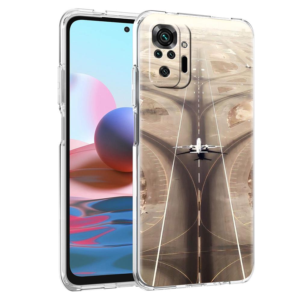 

Transparent Phone Case for Redmi 14C 13C 10C 10 9 Note 13 12 11 K50 K40 Plus Pro 5G Soft TPU Cover Travel-Nspired Airplane Route Redmi Note 11