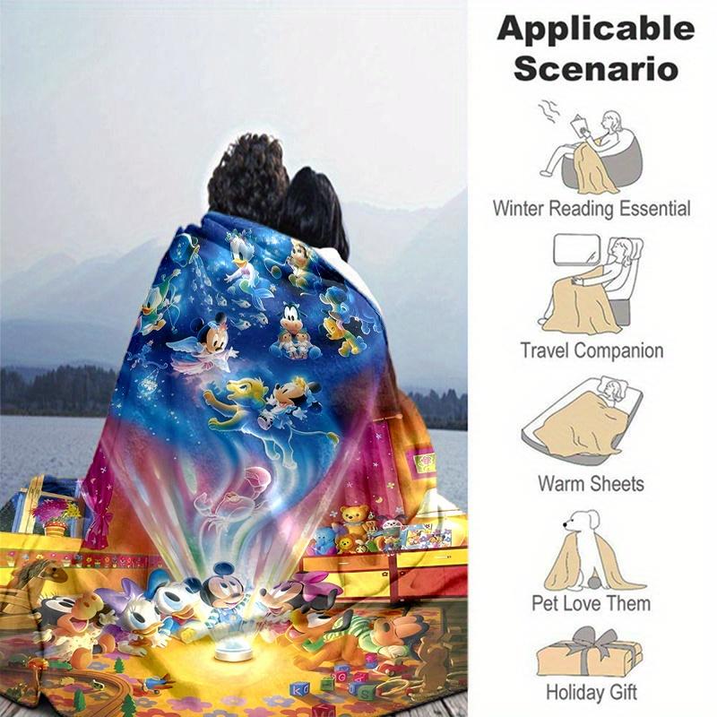 1 buc, Personaje Disney (3) Pătură moale din flanelă Cadou perfect pentru dormitor, sufragerie, călătorii, camping, mașină