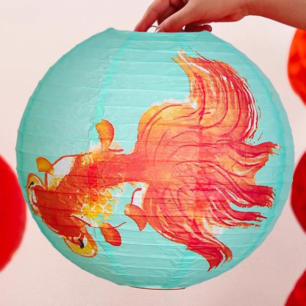 Red Double Happiness Lanterns for Wedding Room and Courtyard Décor