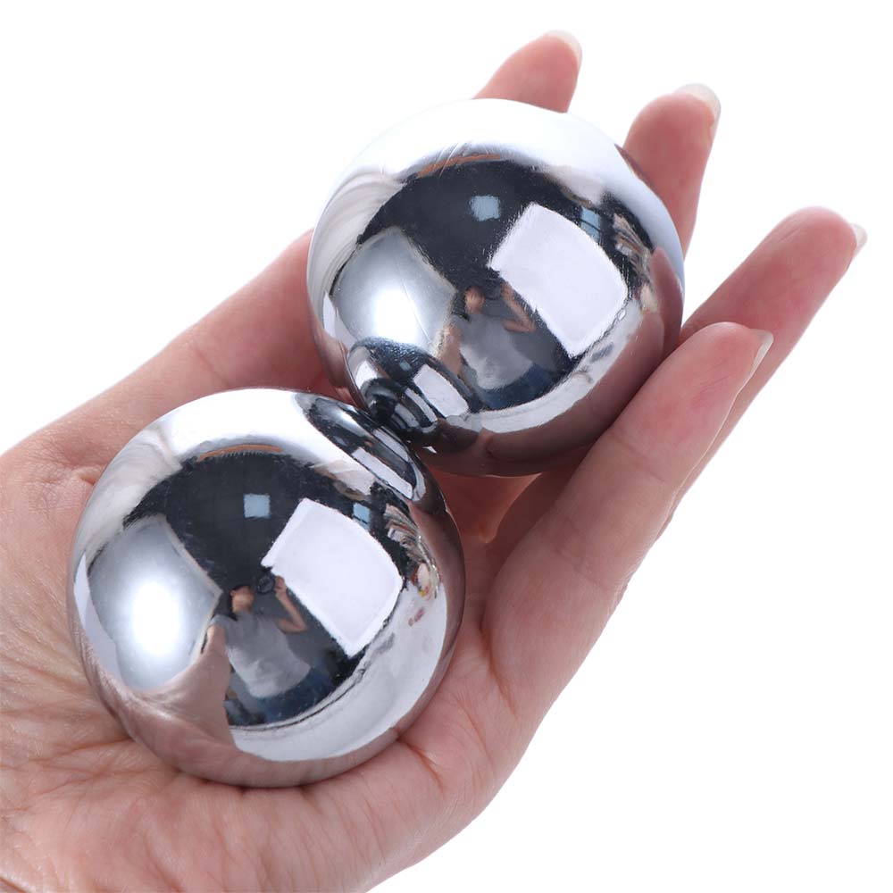 Electroplate Fitness Iron Ball Hand Exercise Chinese Health Balls Hand Massage Balls  Men Women