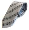[HANG OVER] Musical Note Series 6cm Musical Note Pattern Tie (SilverBlack)