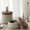 Round Storage Box Luxury Leather Organizer Boxes Modern Makeup Groceries Storage Box Multifunctional Organization Container